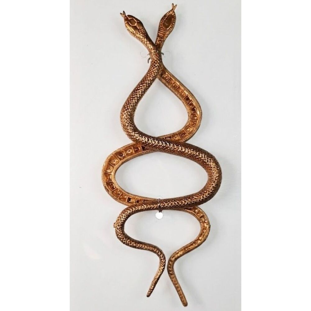 Ashland Halloween Snake Serpent Gold 2 PC Decor Craft Wreath Accent New In Pack